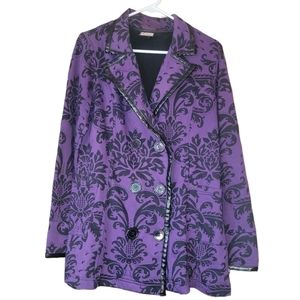 L.A Kitty jacket with leather piping